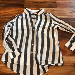 Button up light weight blouse